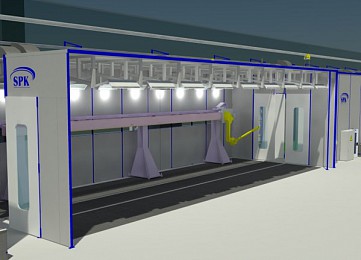 Покрасочный роботизированный комплекс окраски поверхности